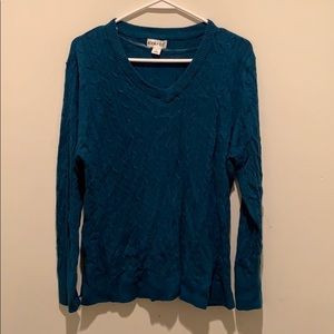 EUC Ava & Viv Lightweight Cable Knit Sweater